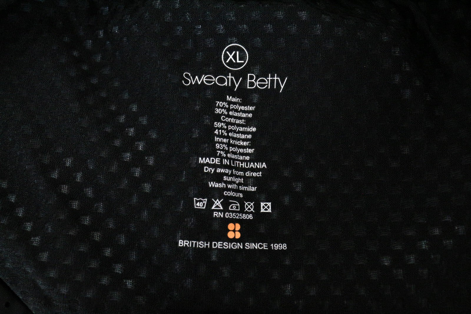 „SWEATY BETTY“ trigubo šuolio moteriški mėlyni XL dydžio marginti sportiniai šortai 