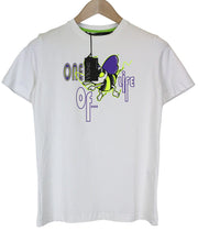 VKING Men's White Cotton Stretch T-Shirt S Short Sleeve Logo Pullover