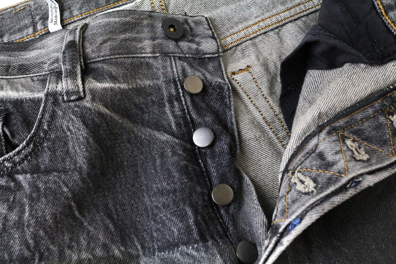 DIESEL D-5M002 089AU Men's Jeans W32/L32 Grey Tapered Fit Washed Cotton