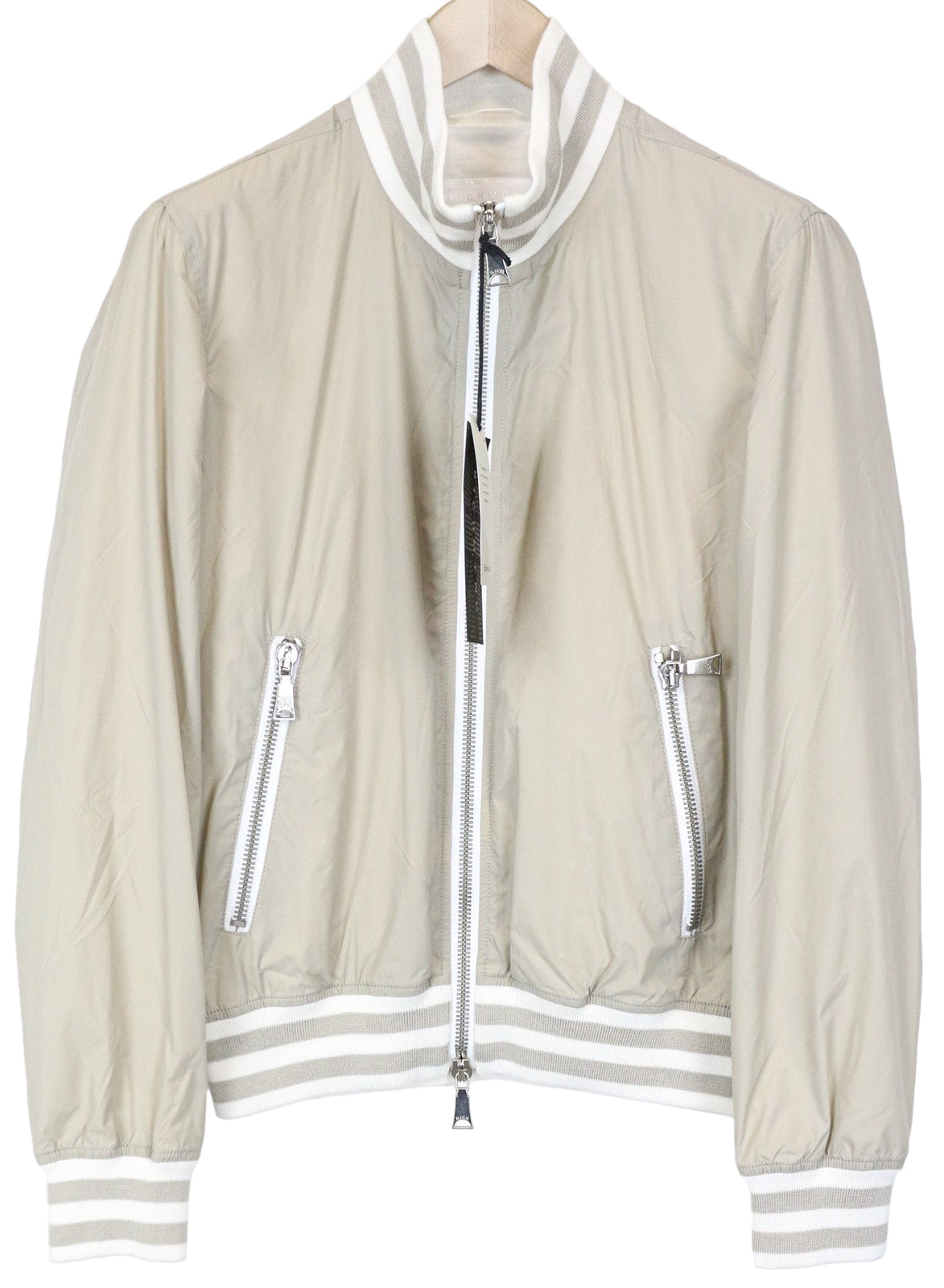 RICHMOND vyriška striukė 44 smėlio spalvos, lengva, laisvalaikio stiliaus, su užtrauktuku ilgomis rankovėmis 