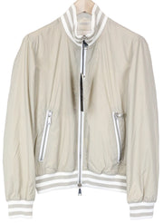 RICHMOND vyriška striukė 44 smėlio spalvos, lengva, laisvalaikio stiliaus, su užtrauktuku ilgomis rankovėmis 