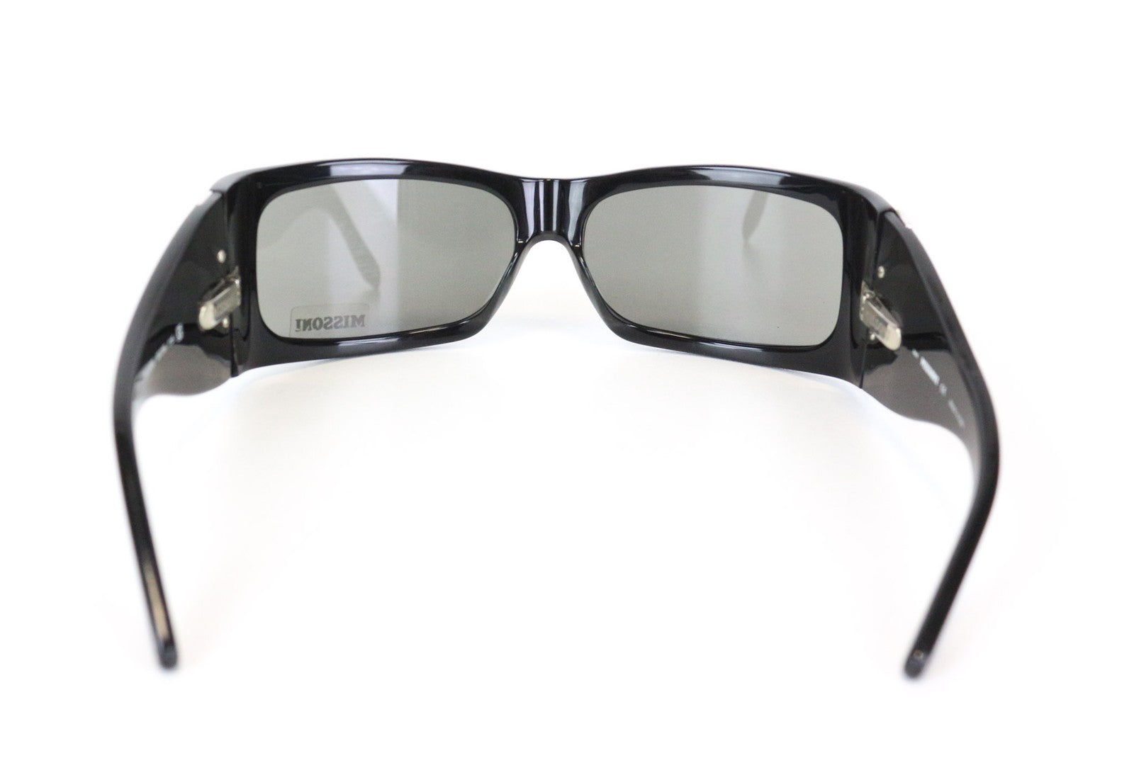 MISSONI moteriški dideli juodi akiniai nuo saulės su OS tonuotu logotipu 