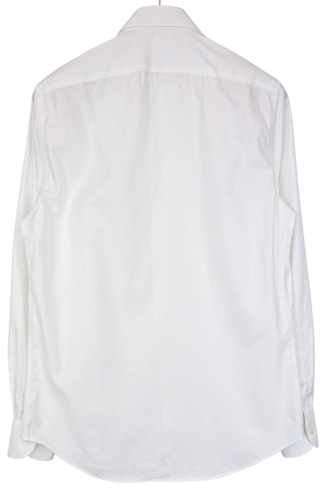 „SUITSUPPLY Traveller“ vyriški balti ploni marškinėliai, 38/15, medvilniniai ilgomis rankovėmis 