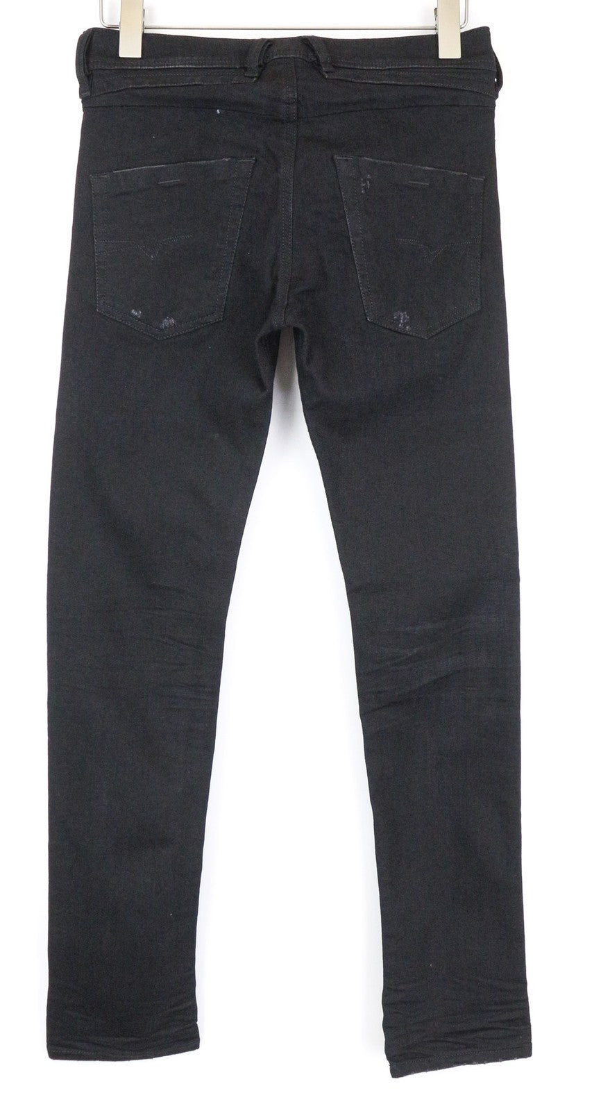 DIESEL Belther 069AC Men's Slim W28/L32 Black Stretch Cotton Tapered Jeans