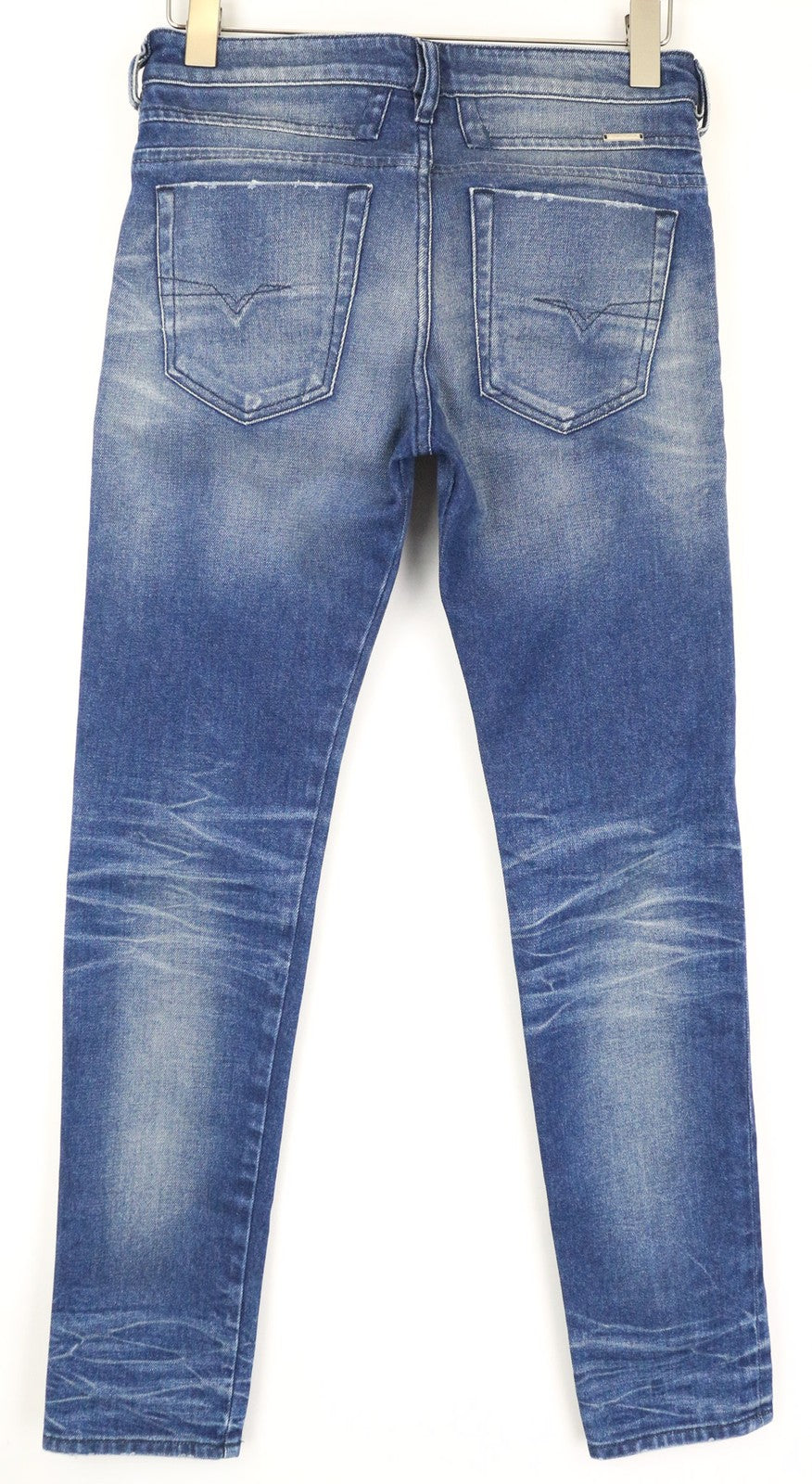 DIESEL D-Bazer 0090D Men's W28/L32 Blue Washed Tapered Cotton Jeans