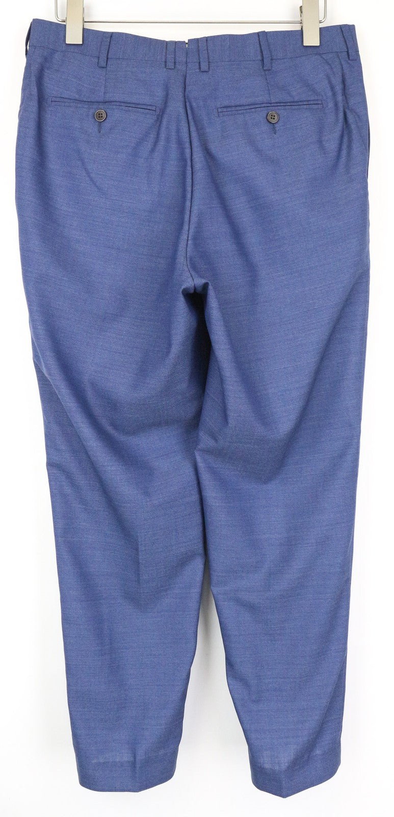 „SUITSUPPLY Brescia“ vyriškos plonos, UK42L dydžio, mėlynos vilnonės klostuotos, oficialios kelnės su pamušalu 
