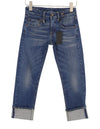„Boy“ džinsai „Dalston Selvedge“ tiesaus kirpimo, mėlyni, tamprūs, atlenktais galais