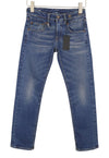 „Boy“ džinsai „Dalston Selvedge“ tiesaus kirpimo, mėlyni, tamprūs, atlenktais galais