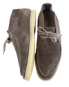 Grey Leather Desert Boots