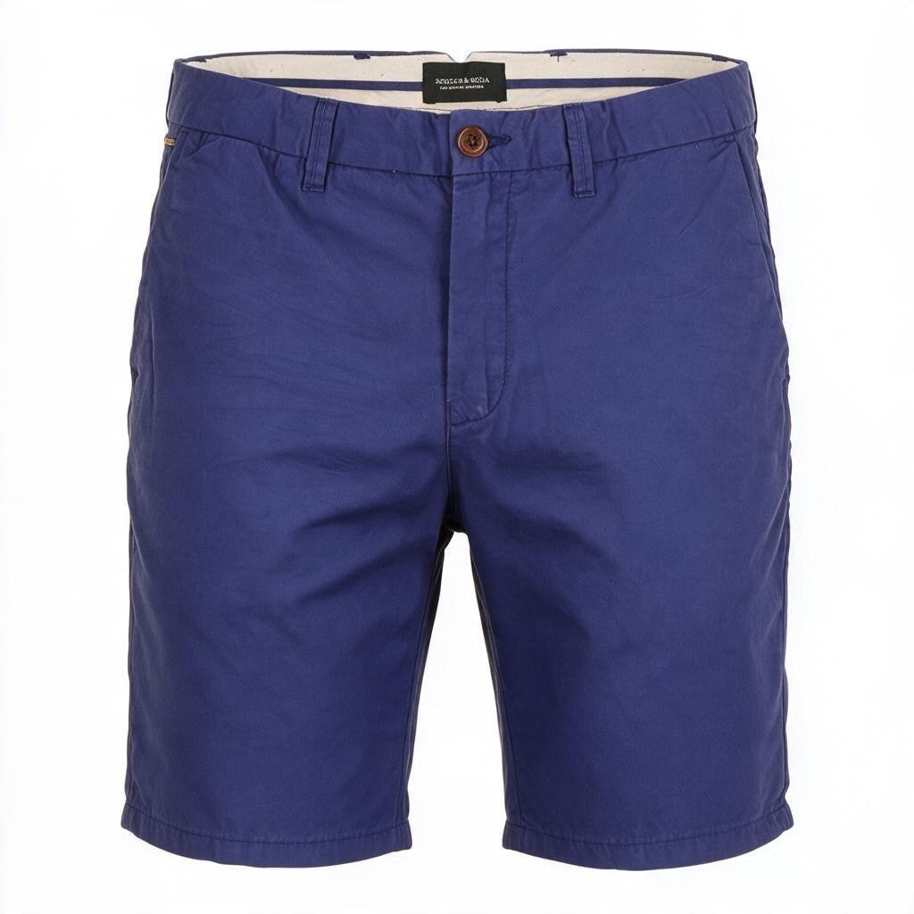 Blue Cotton Shorts
