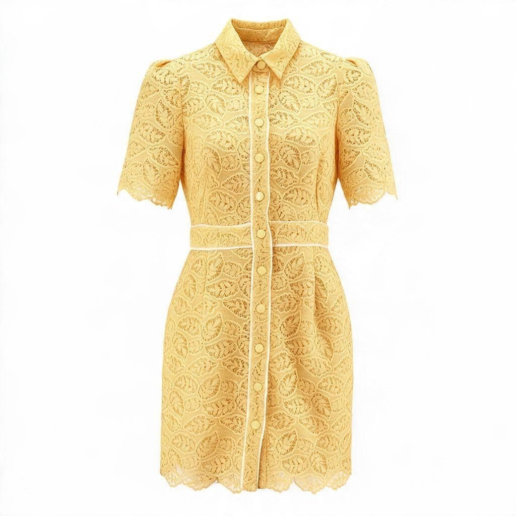 Beige Polyester Dress
