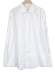 SUITSUPPLY Men's Formal Shirt 47 Traveller Tuxedo White Cotton Slim Classic