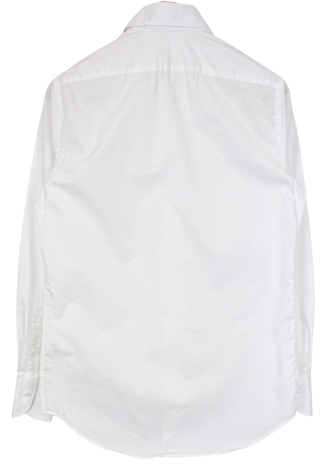 SUITSUPPLY Men's Formal Shirt 37/14 1/2 White Pure Cotton Twill Slim Long Sleeve