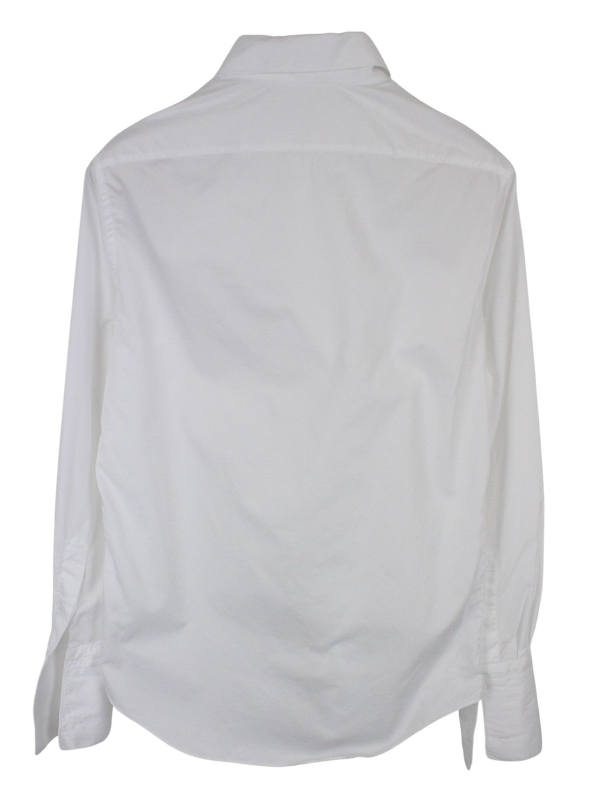 SUITSUPPLY Men's Formal Shirt ~S White Pure Cotton Button-Up Slim Long Sleeve