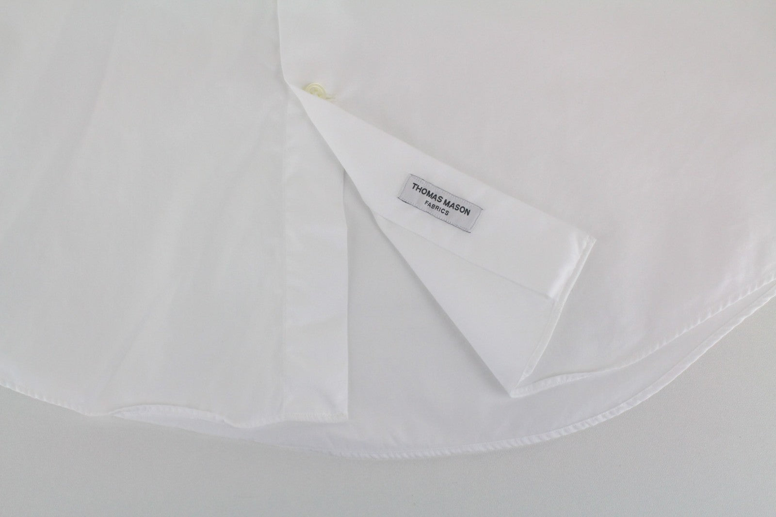 SUITSUPPLY Men's Formal Shirt ~S White Pure Cotton Button-Up Slim Long Sleeve