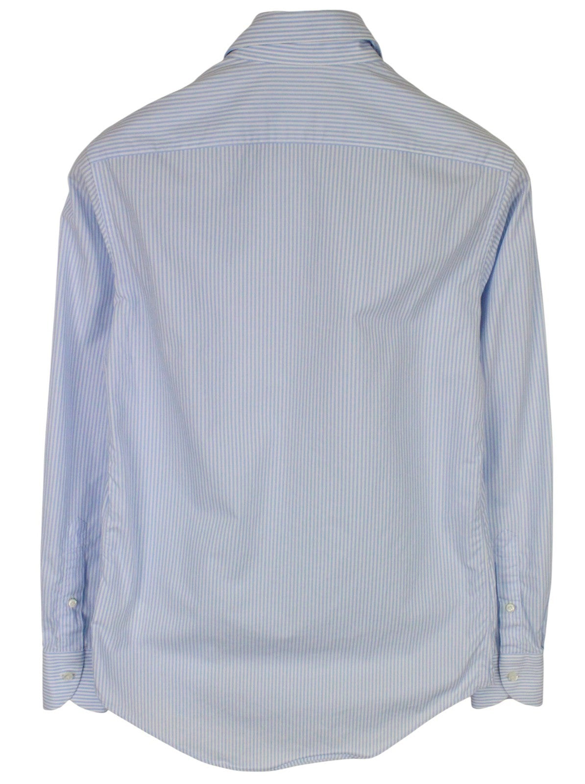 SUITSUPPLY Men's Formal Shirt 35/13 1/2 Light Blue Stripe Slim Cut Pure Cotton