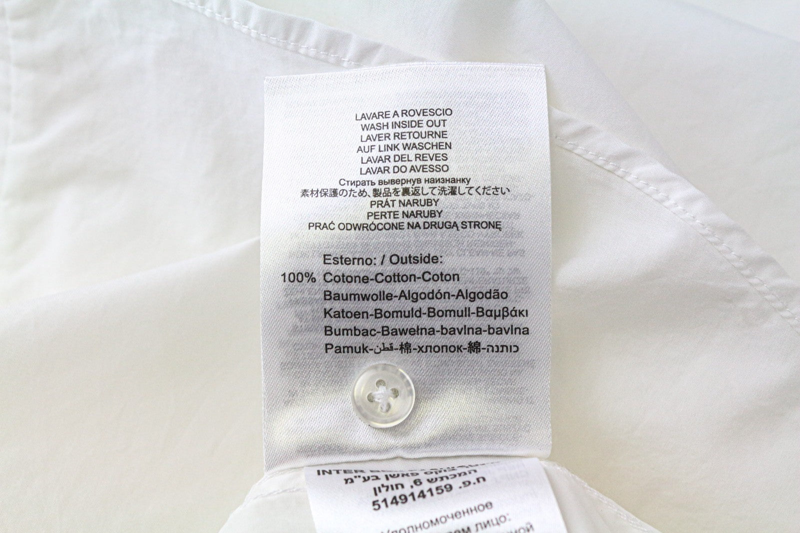 REPLAY vyriški marškinėliai S balti dryžuoti medvilniniai ploni marškinėliai su sagomis ilgomis rankovėmis laisvalaikio stiliumi 