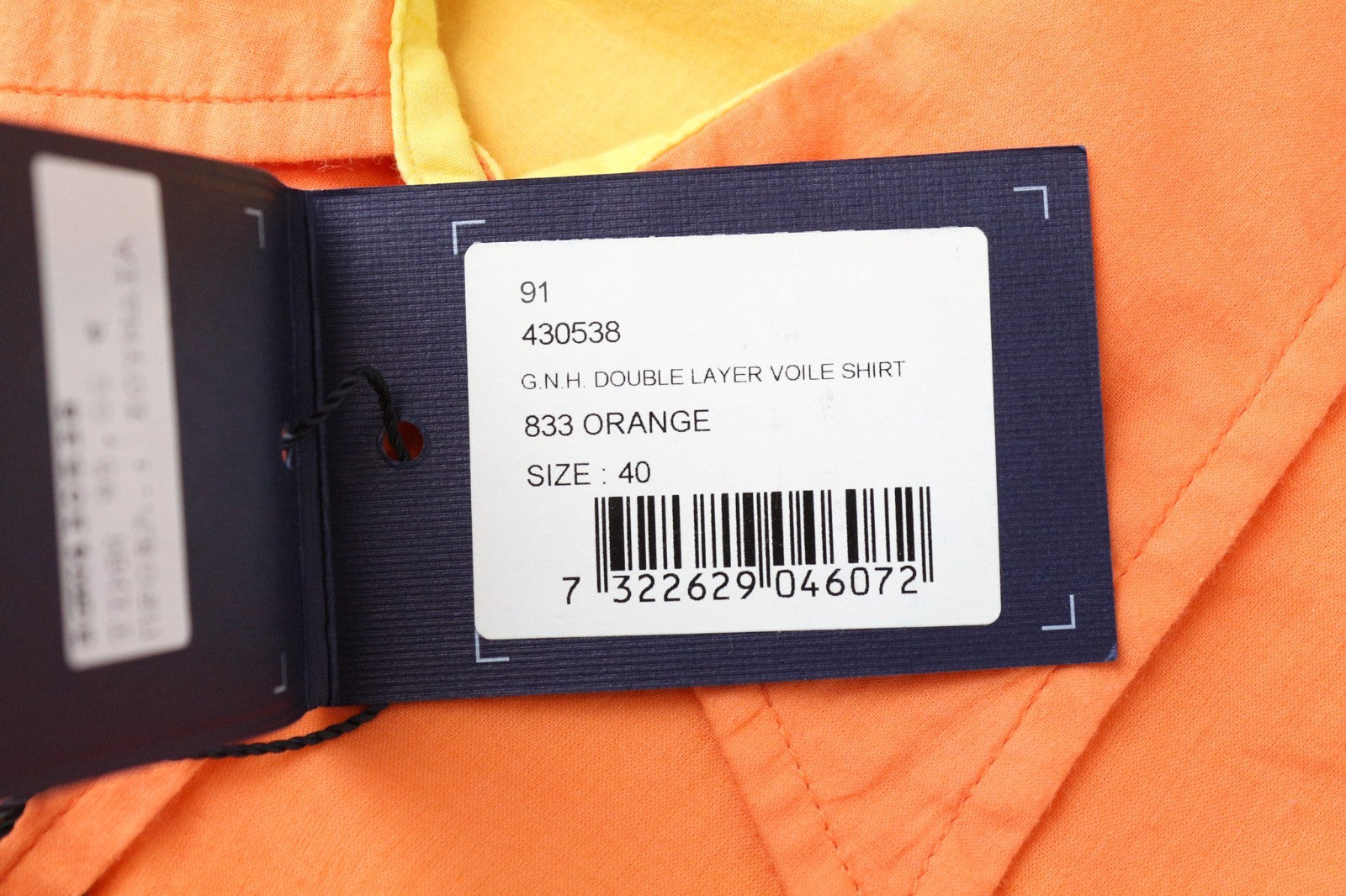 GANT vyriški laisvalaikio marškinėliai EU40 UK14 oranžiniai medvilniniai marškinėliai su sagomis ir ilgomis rankovėmis 