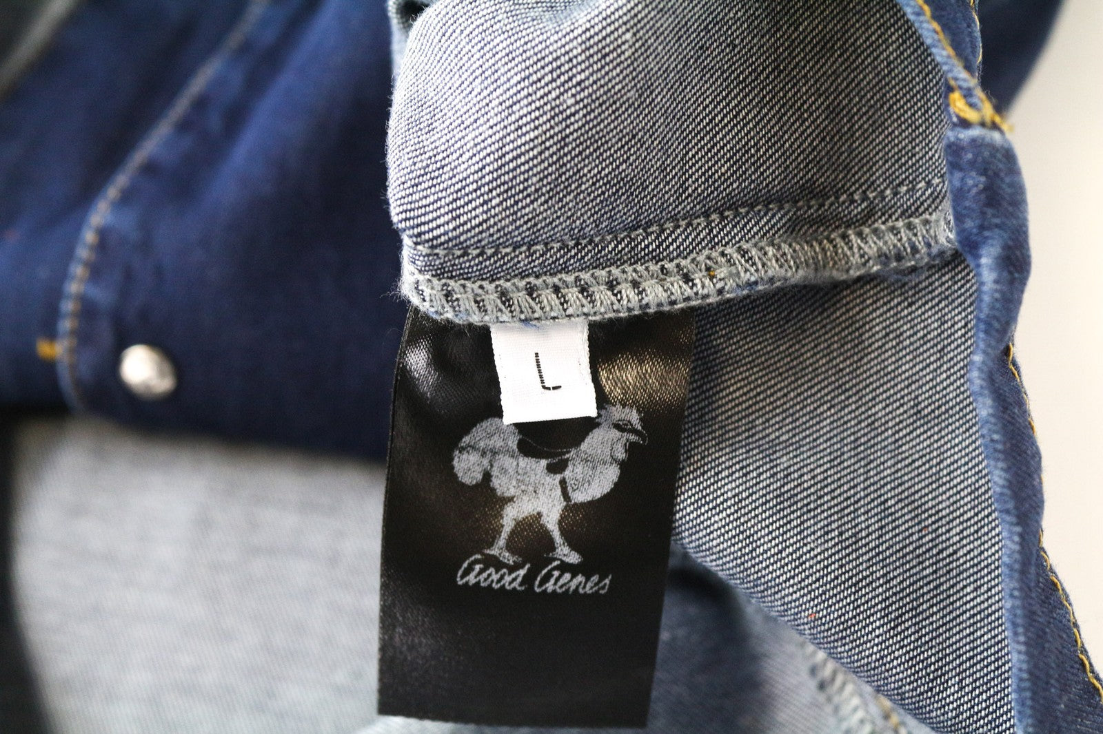 GOOD GENES Haily moteriška džinsinė liemenė L, mėlyna, skalbta gryna medvilnė, be rankovių 