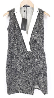 FRANKIE MORELLO moteriška suknelė, 38 dydis, juoda, be rankovių, žakardo medvilnės mišinio audinys 