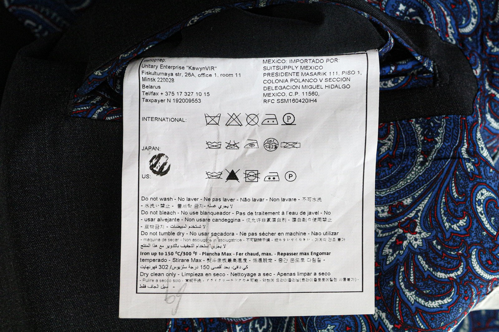 „SUITSUPPLY Lazio“ vyriškas švarkas, UK40L, tamsiai pilkas, su vilnoniu pamušalu, vienaeilis 