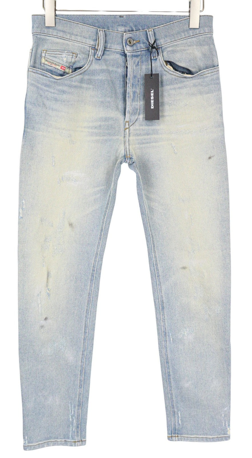 DIESEL D-Eetar 081AK Men's Jeans W28/L32 Blue Aged Wash Cotton Stretch Tapered