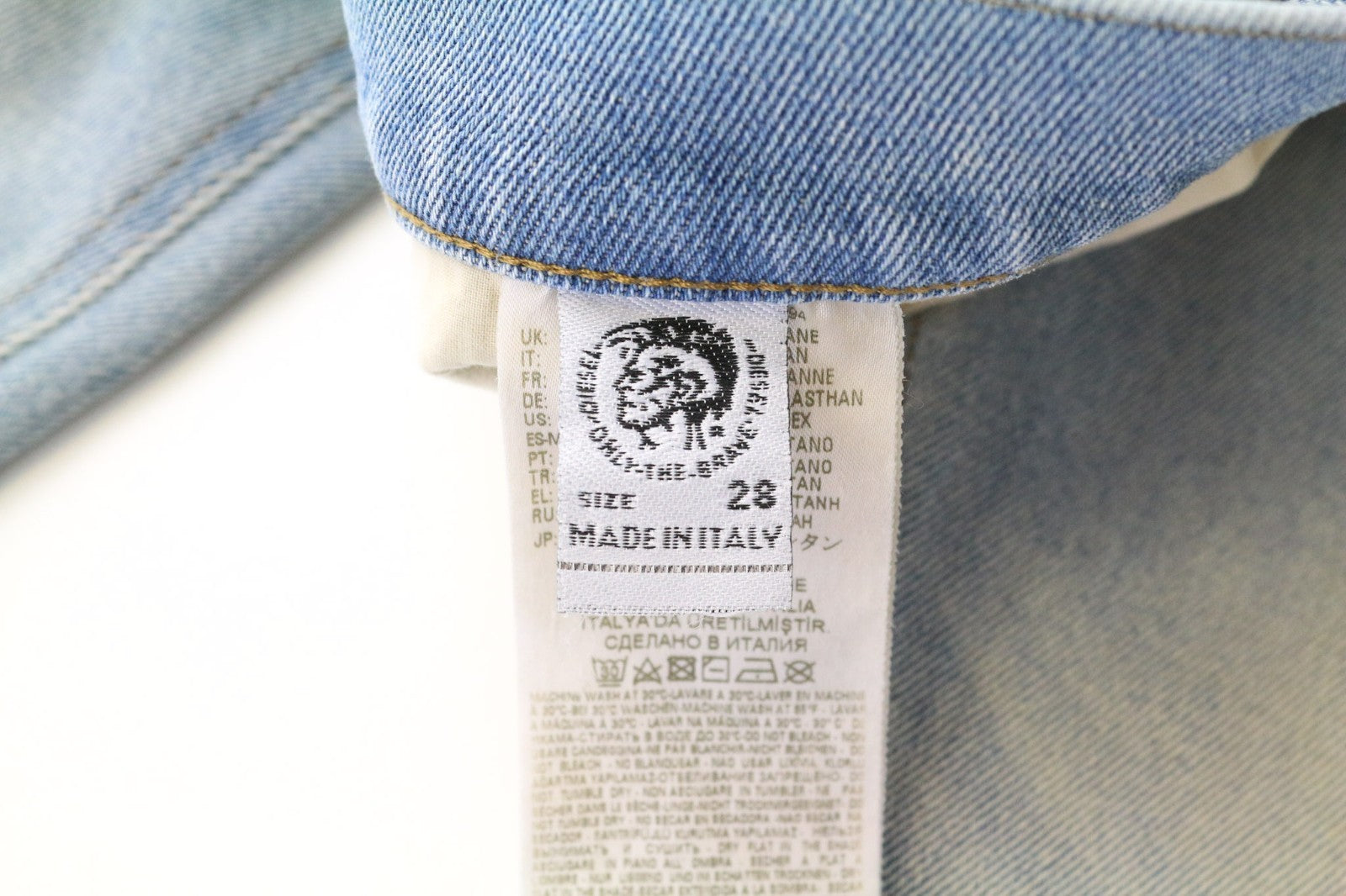 DIESEL D-Eetar 081AK Men's Jeans W28/L32 Blue Aged Wash Cotton Stretch Tapered