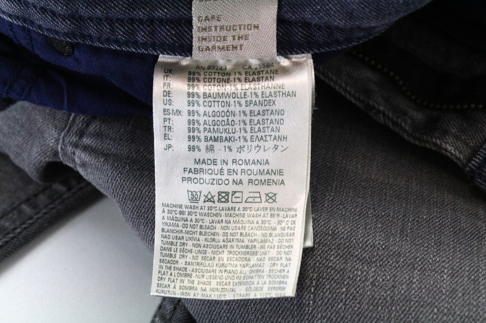 DIESEL Thommer 084JT vyriški džinsai W40/L32 Slim pilki skalbtos medvilnės tamprūs kirpimai 