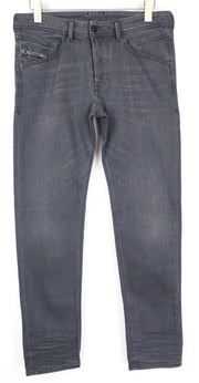 DIESEL Belther 0859X Men's Jeans W32/L32 Slim Tapered Grey Cotton Stretch Fit