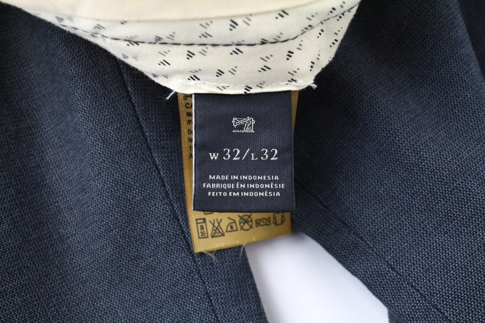 SCOTCH &amp; SODA Stuart vyriškos kelnės W32/L32 mėlynos, plonos, klostuotos medvilninės kelnės