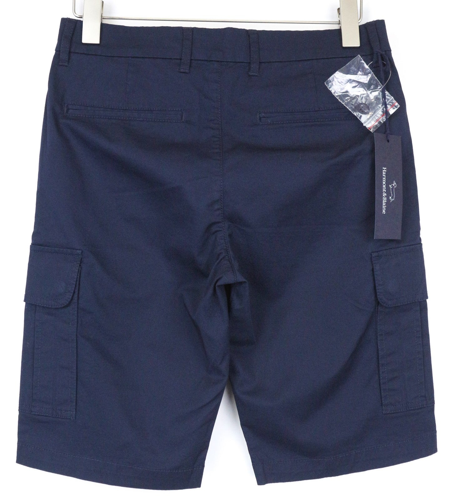 HARMONT &amp; BLAINE vyriški šortai 44 mėlyni, tamprūs, medvilniniai, su keliomis kišenėmis 