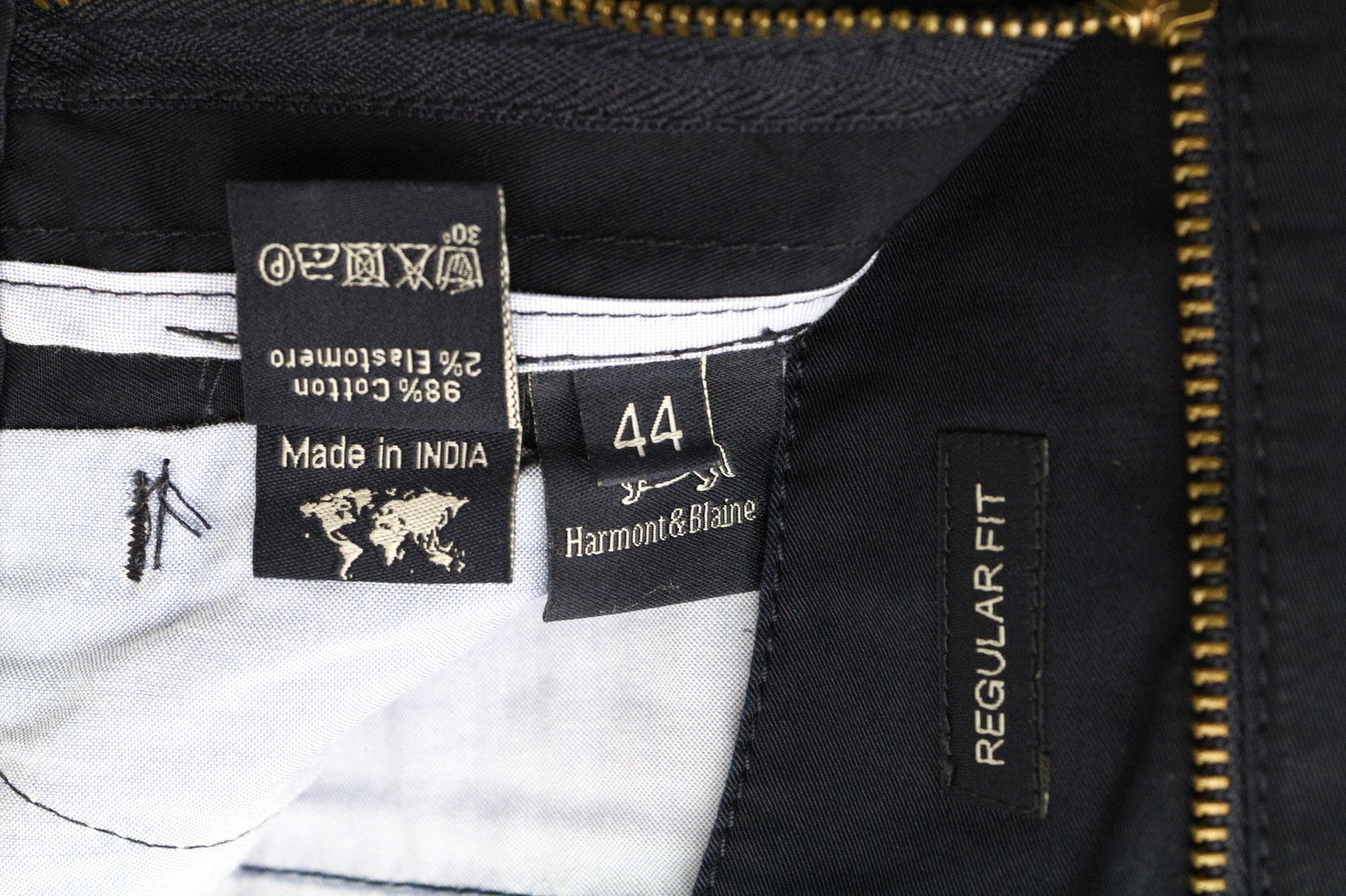 HARMONT &amp; BLAINE vyriški šortai 44 mėlyni, tamprūs, medvilniniai, su keliomis kišenėmis 