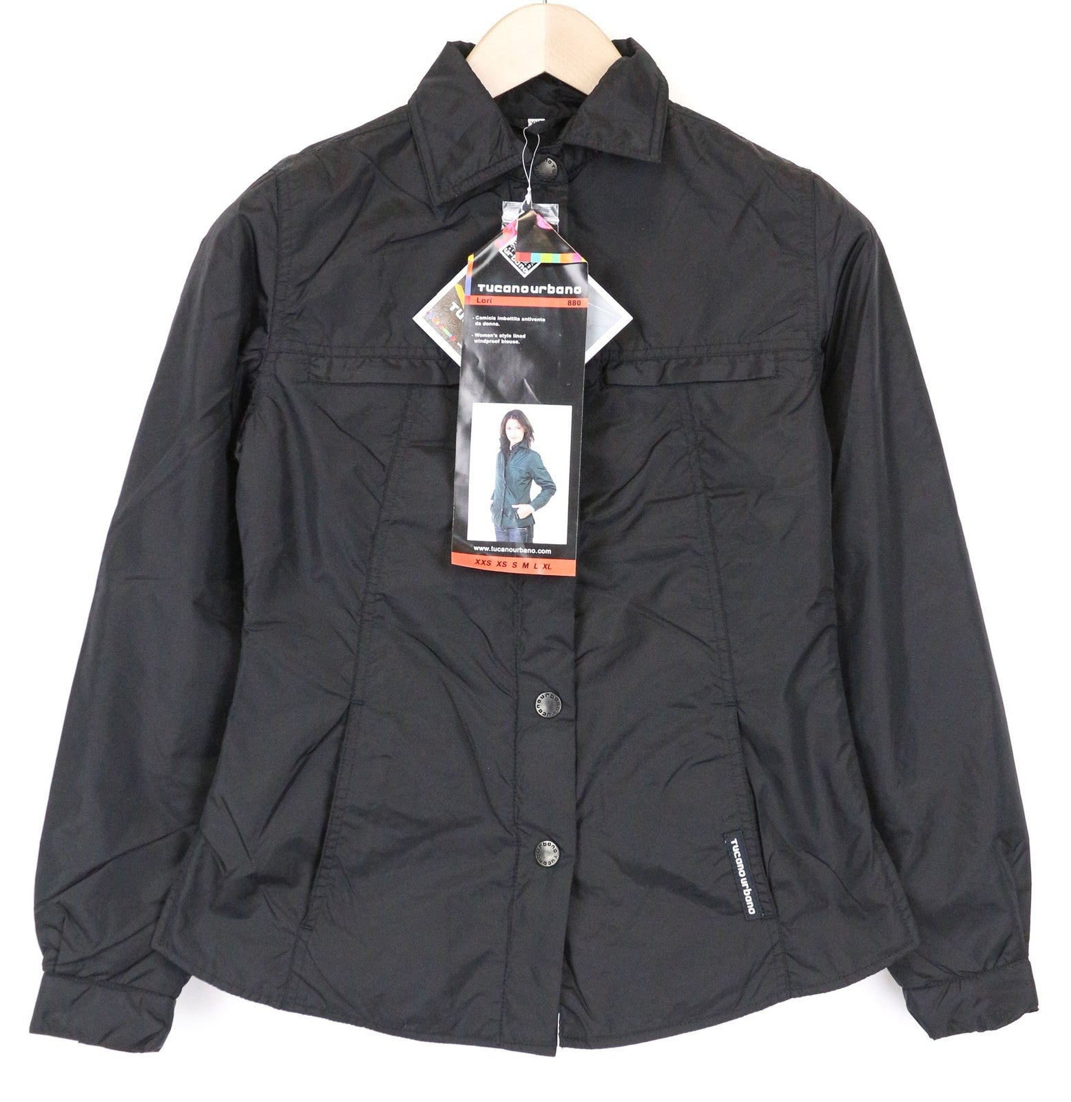 TUCANO URBANO Lori moteriška striukė 2XS juoda, motocikliška, vienaeilė, su apykakle 