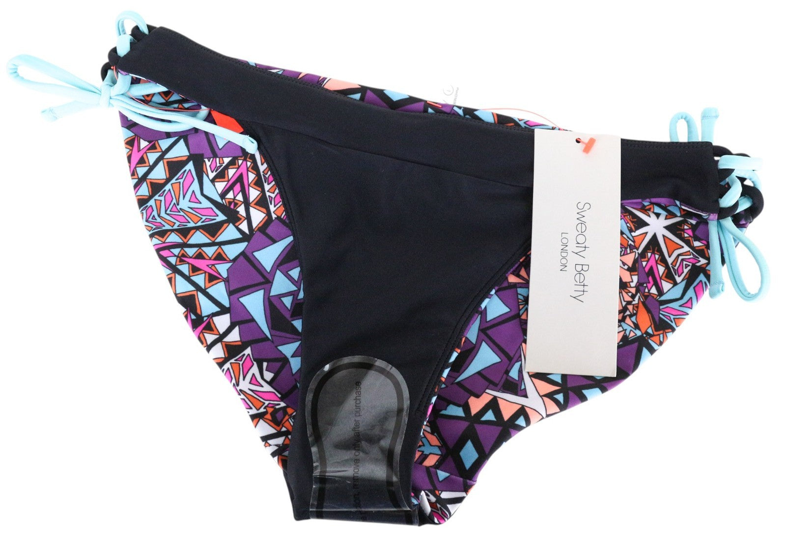 SWEATY BETTY Purity Retreat Women's Bikini Pant L Purple Black Reversible