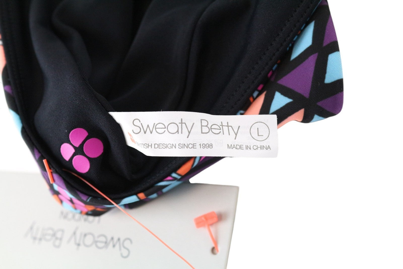 SWEATY BETTY Purity Retreat Women's Bikini Pant L Purple Black Reversible