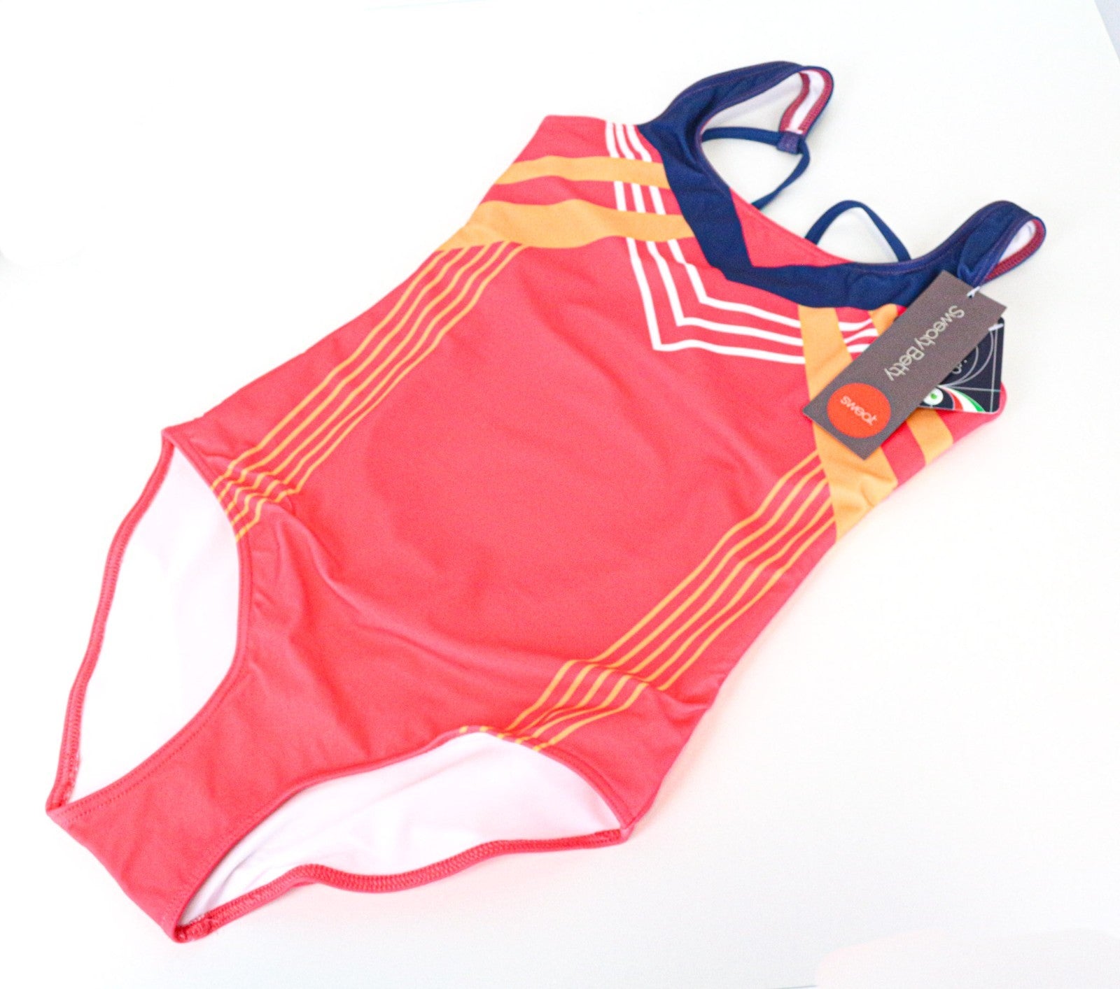 SWEATY BETTY Medalist moteriškas maudymosi kostiumėlis XS dydžio rožinis, vientisas krūtinės palaikymas 