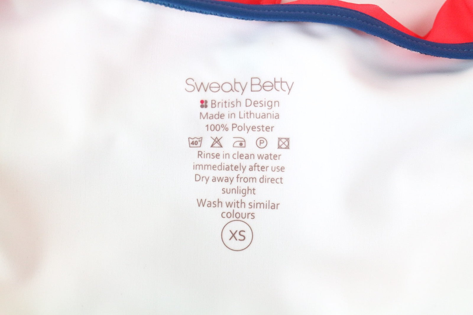 SWEATY BETTY Medalist moteriškas maudymosi kostiumėlis XS dydžio rožinis, vientisas krūtinės palaikymas 