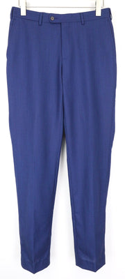 SUITSUPPLY Brescia vyriškos kelnės, UK38L, mėlynos, vilnonės, klostytos, klasikinio kirpimo, su pamušalu 