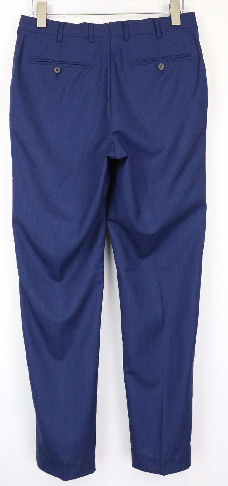 SUITSUPPLY Brescia vyriškos kelnės, UK38L, mėlynos, vilnonės, klostytos, klasikinio kirpimo, su pamušalu 