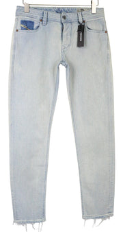 DIESEL Larkee-Beex-R 084TK vyriški džinsai W28/L32 mėlyni sendinto audinio tamprūs medvilniniai džinsai 