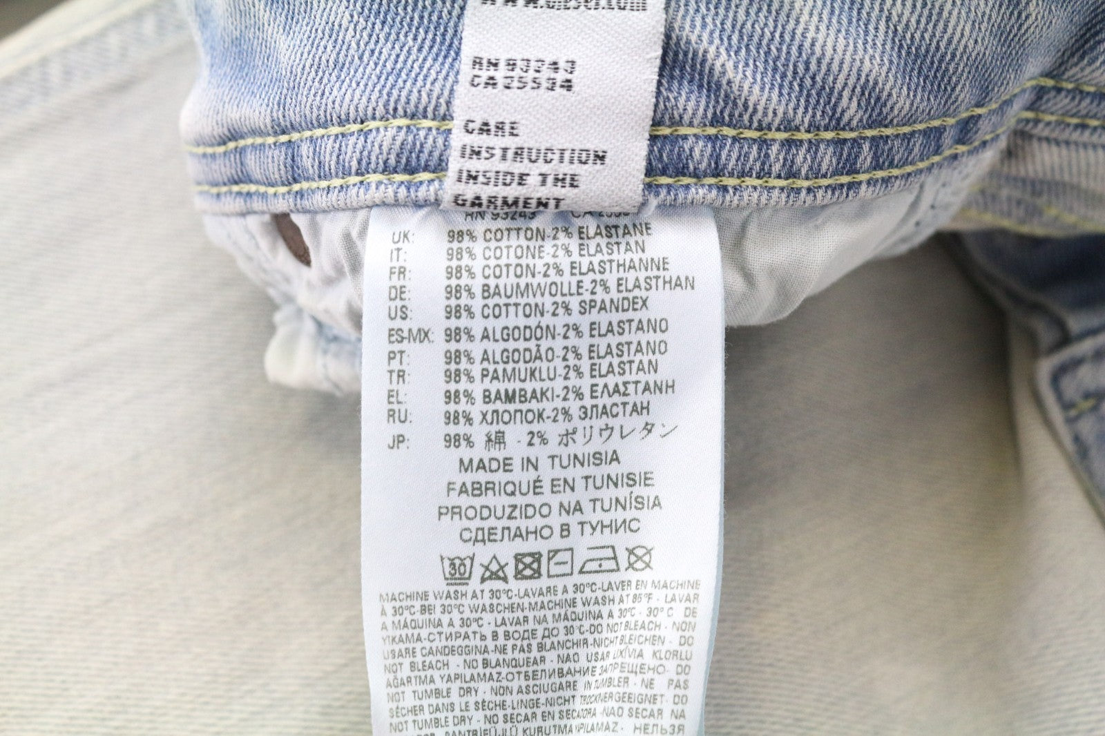 DIESEL Larkee-Beex-R 084TK vyriški džinsai W28/L32 mėlyni sendinto audinio tamprūs medvilniniai džinsai 