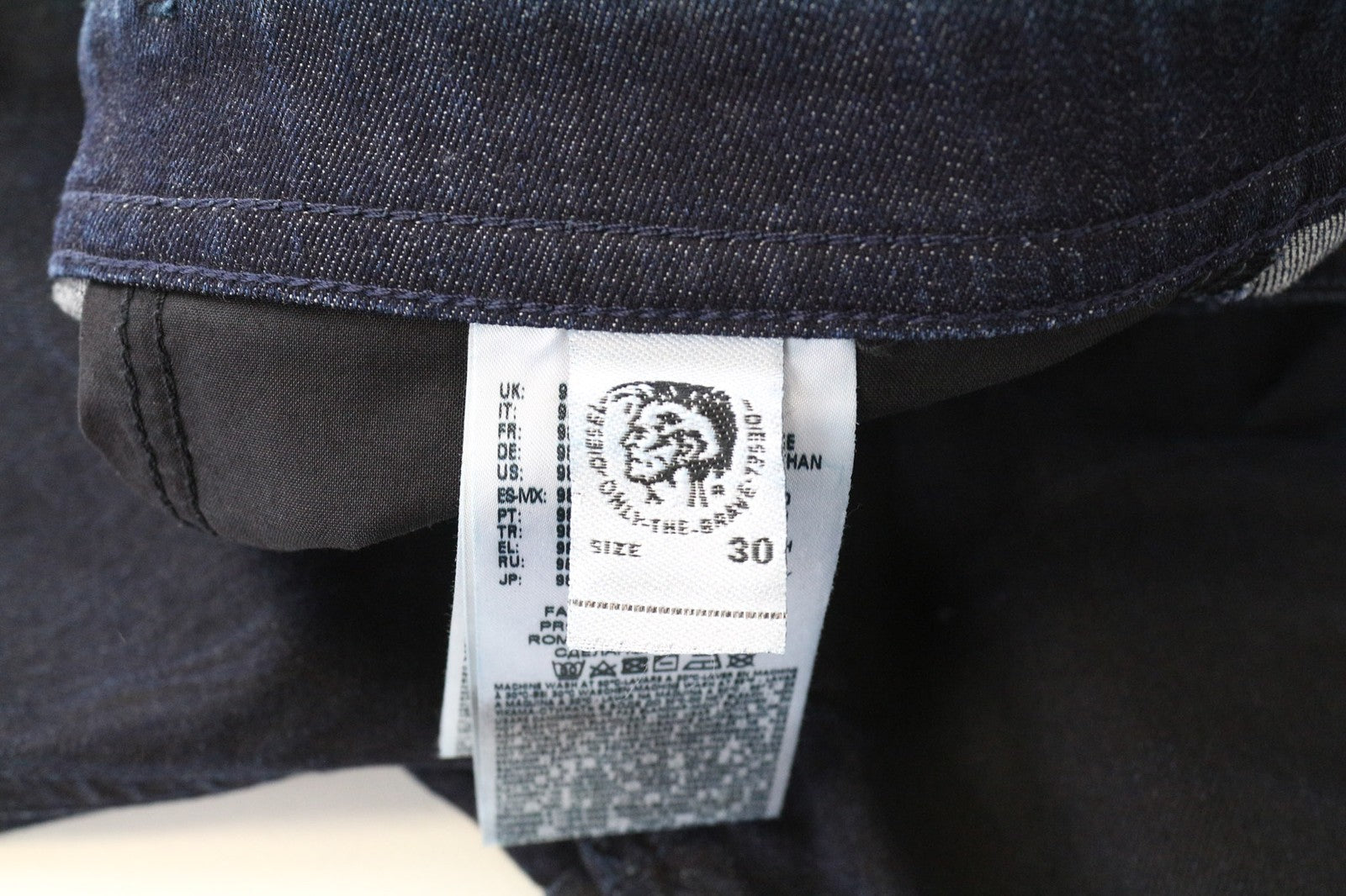 DIESEL Thommer 087AU Men's Jeans W30/L32 Slim Dark Blue Cotton Stretch Fit