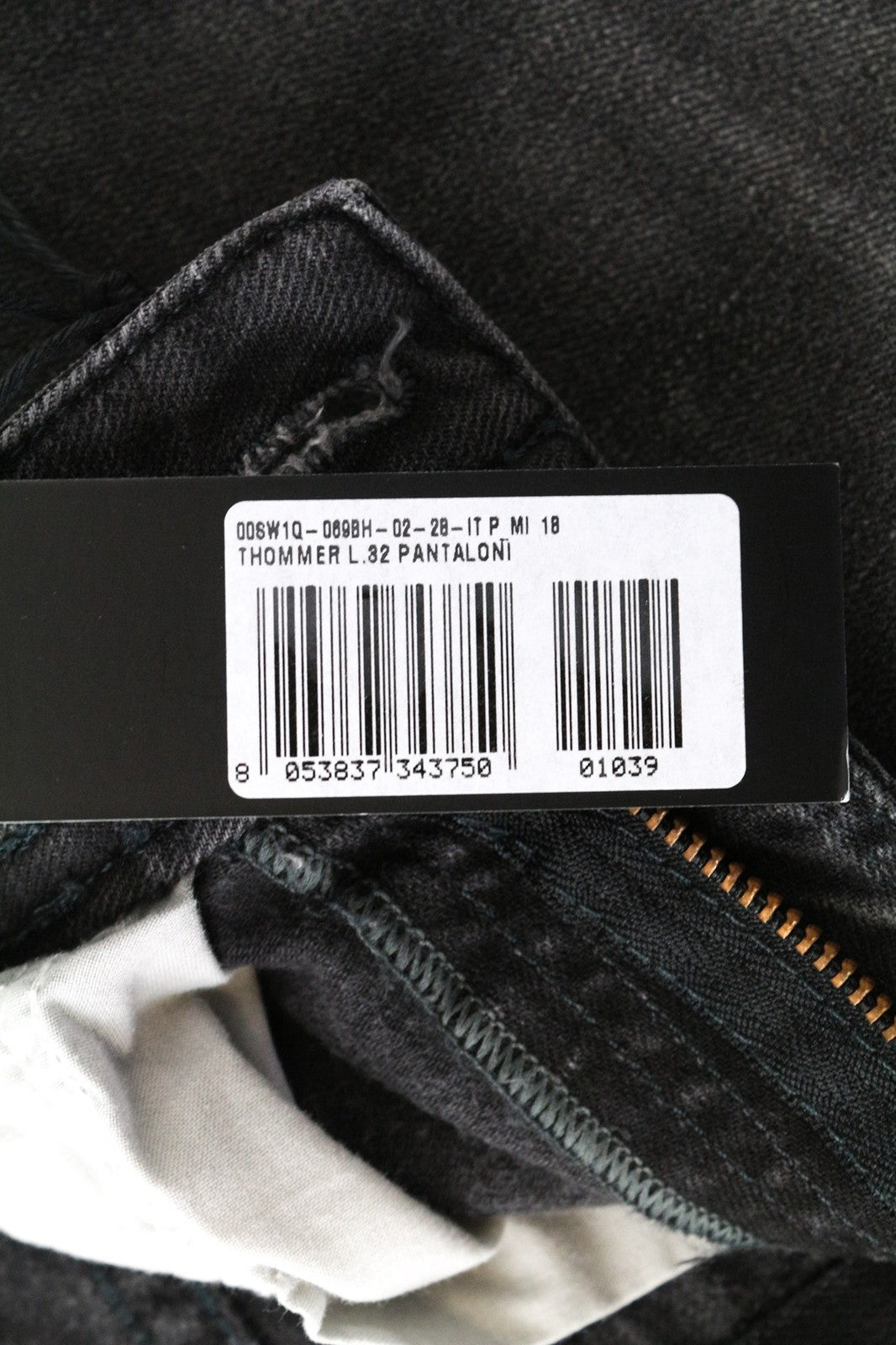 DIESEL Thommer 069BH Men's Jeans W28/L32 Slim Washed Grey Cotton Stretch