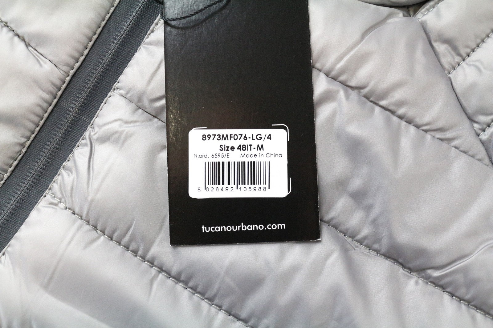 TUCANO URBANO vyriška striukė su pamušalu ir užtrauktuku, pilka, neperpučiama, su užtrauktuku 