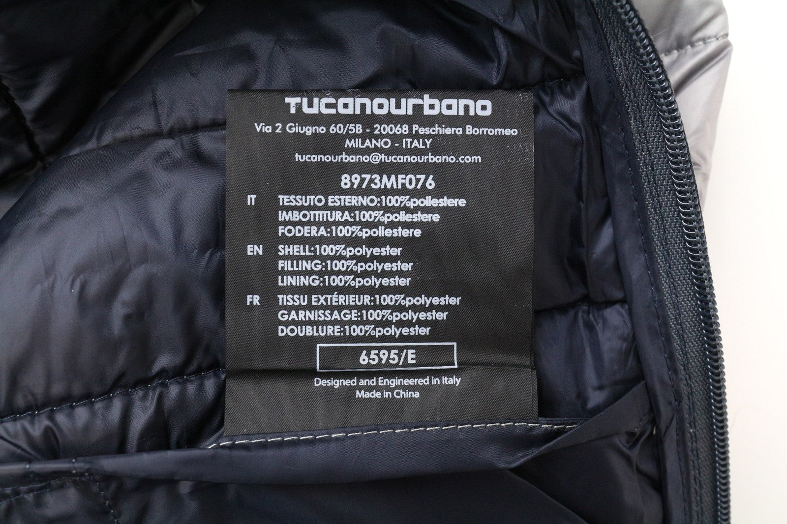 TUCANO URBANO vyriška striukė su pamušalu ir užtrauktuku, pilka, neperpučiama, su užtrauktuku 