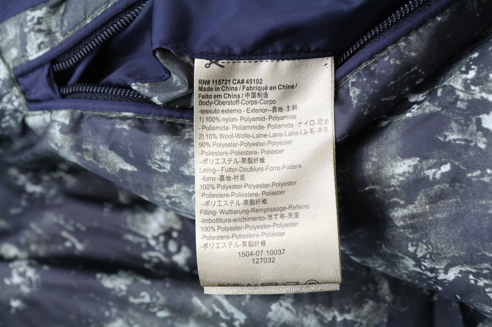 SCOTCH &amp; SODA Ams Couture vyriška striukė XL pilkai tamsiai mėlyna vilnos mišinio liemenė su gobtuvu 