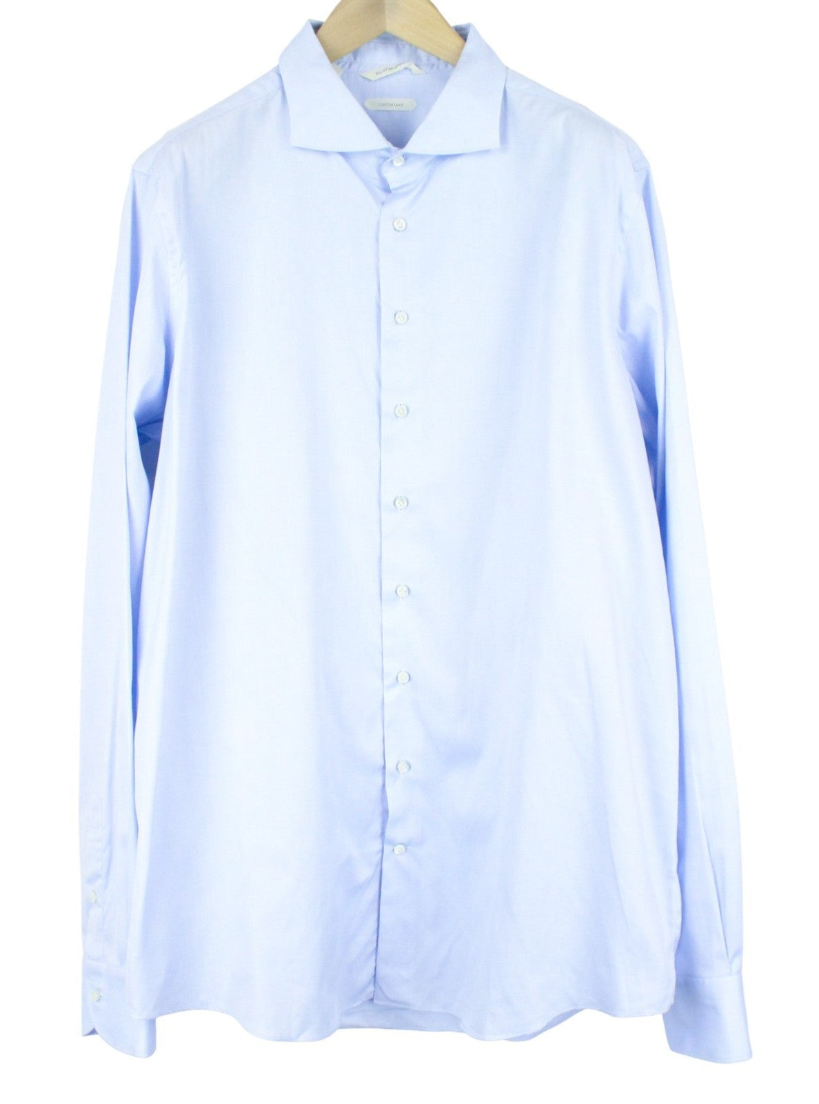 SUITSUPPLY Men's Formal Shirt 47L/18 1/2L Blue Cutaway Collar Extra Slim Cotton