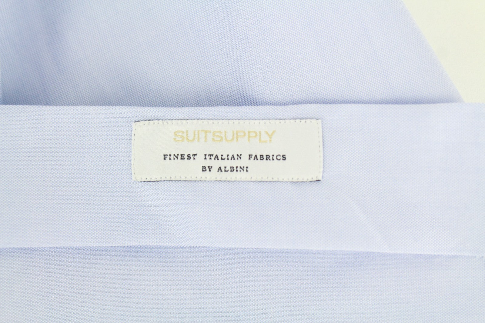 SUITSUPPLY Men's Formal Shirt 47L/18 1/2L Blue Cutaway Collar Extra Slim Cotton