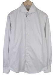 „SUITSUPPLY Traveller“ vyriški formalūs marškinėliai, 39L/15 1/2L, pilki, dryžuoti, medvilniniai. 