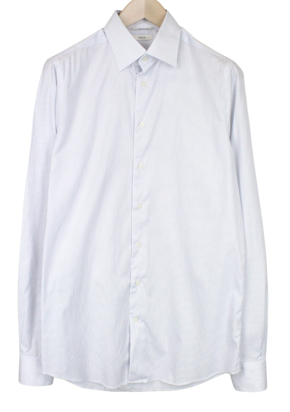 „SUITSUPPLY“ vyriški oficialūs marškinėliai, 39L/15 1/2L, mėlyni dryžuoti, ploni, formalūs 